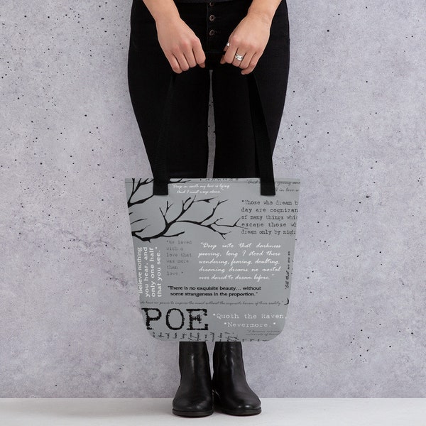 Edgar Allan Poe Quotes Word Cloud Tote Bag