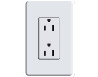 Wall Receptacle Plug Outlet Prank Sticker