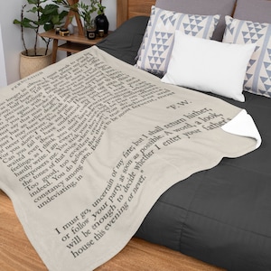 Persuasion by Jane Austen - Captain Wentworth Letter - Throw Blanket