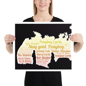 Stay Gold Ponyboy - The Outsiders Word Cloud Print