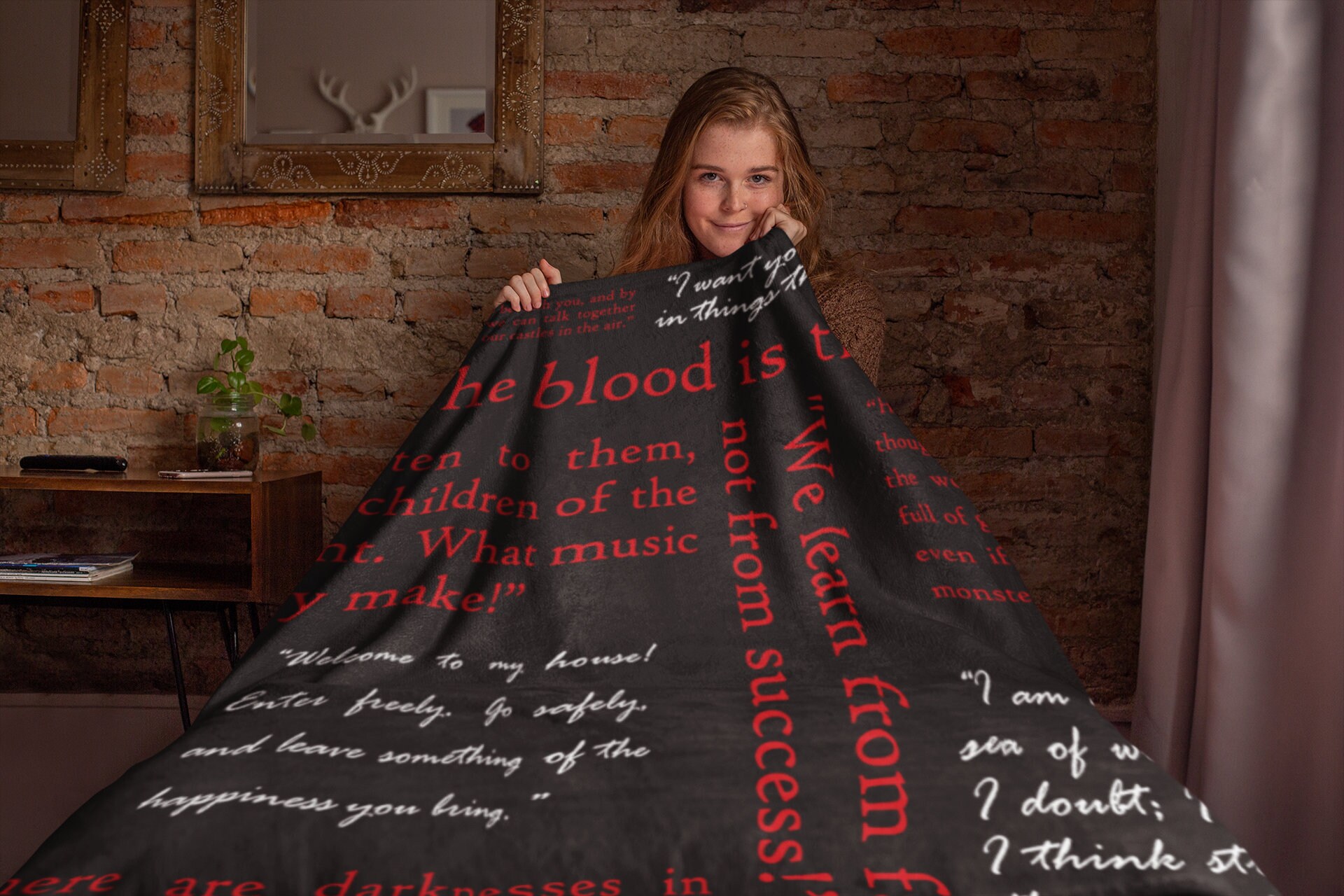 Dracula Quotes - The Blood is the Life! - Throw Blanket