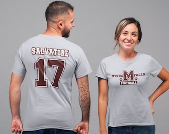 Camiseta unisex de fútbol americano de Mystic Falls - Salvatore #17