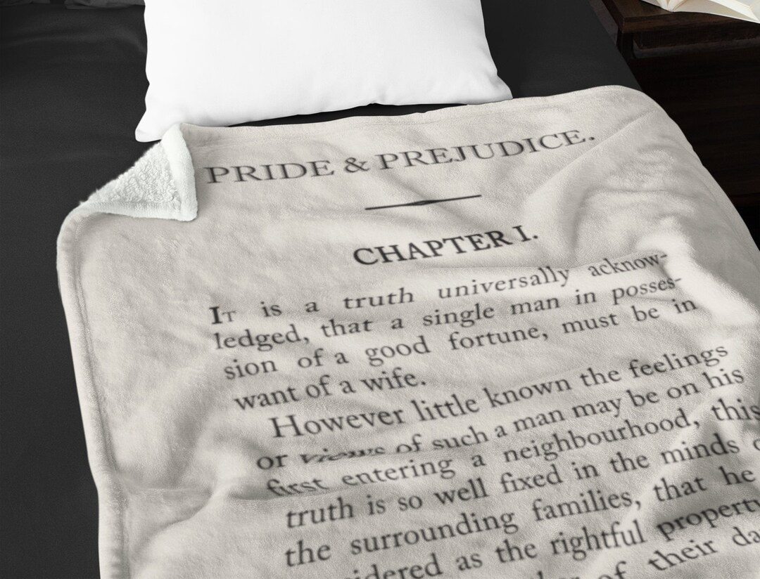 Pride and Prejudice Page 1 Throw Blanket Etsy