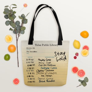 The Outsiders - Stay Gold Library Card - Tote Bag