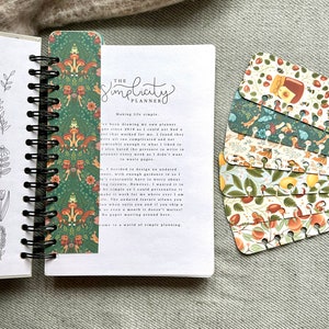 Planner Bookmark | Notebook Bookmark | Spiral Bound Notebook | Journal | Diary | Planning | Florals | Botanical | Autumn | Flowers