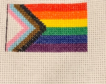 Cross stitch Pride flag!