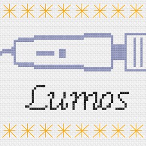 Lumos massager/vibrator cross stitch pattern!