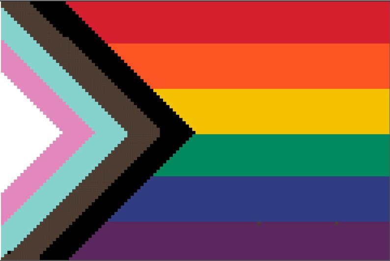 Pride Flag Cross Stitch Pattern image 1