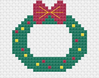 Christmas Wreath Cross Stitch Pattern