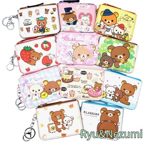 Monedero de cuero kawaii con forma de oso/Rilakkum
