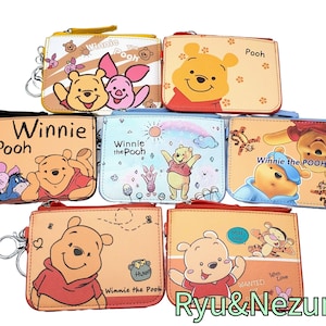 Portefeuille en cuir Kawaii mignon porte-monnaie Disney Winnie l'ourson | Porcelet | Tigrou | Bourriquet | Ours |
