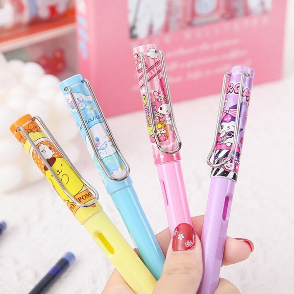 Cute Kawaii Fountain Pen Sanrio Stationery | My Melo | Kuro | Cinnamo | Purin | Kitty |