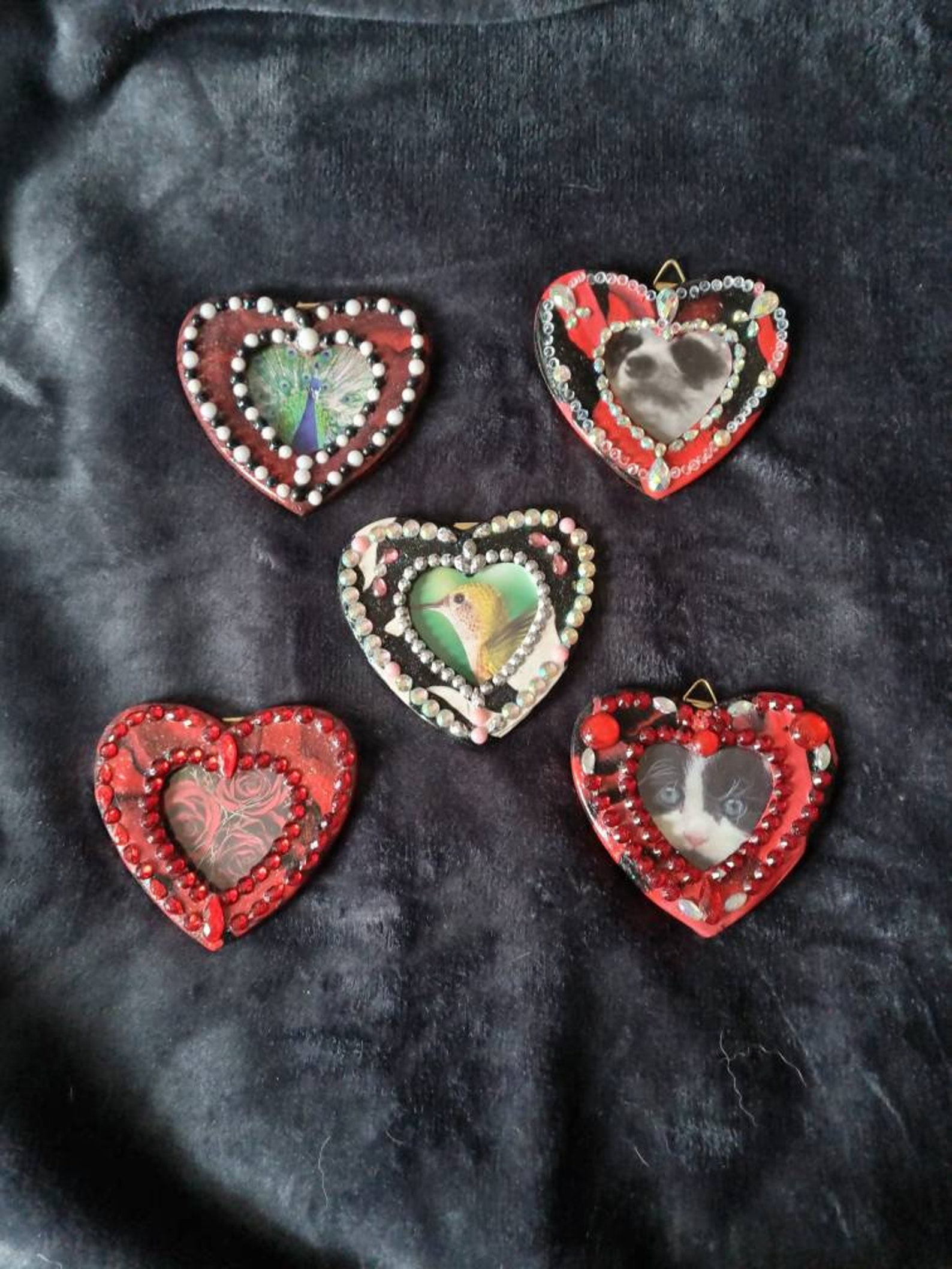 Heart shaped photo frames. Etsy