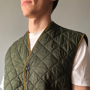 Quilted Waistcoat / Quilted Vest / British Army Quilted Liner / Size M-L