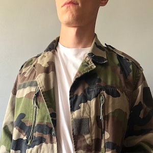French Work Jacket / Bleu de travail / French Workwear / French Chore Coat / French Army Combat Jacket F2 / Size M