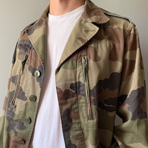 French Work Jacket / Bleu de travail / French Workwear / French Chore Coat / French Army Combat Jacket F2 / Size S