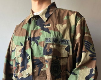 OG-107 / Epoque de la guerre du Vietnam / Chemise Fatigue / OG107 / Chemise de l'armée américaine / Taille L