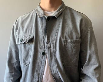 French Work Jacket / Bleu de travail / French Workwear / French Chore Coat / Swiss Work Jacket / Size L