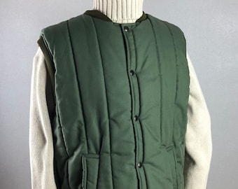 VTG Barbour メンズ ダスティオリーブグリーン キルティング ジレ