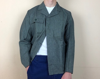 1950s Navy French Workwear Jacket - Made in England- Navy Blue