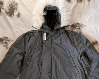 Vintage 70s N3-B Style Parka Jacket YOUTH XL, Adult XS Original