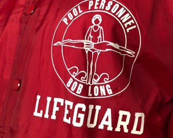 Vintage Coach Jacket / Lifeguard / Size - M / Windbreaker / Auburn