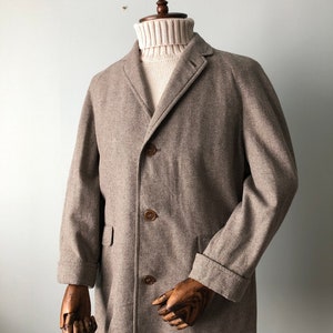 Mens Winter Coat / 70s Wool Coat / Grey Wool Coat / Aquascutum / Size M