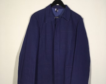 French Work Jacket / Bleu de travail / French Workwear / French Chore Coat / German Work Jacket / Size L-XL