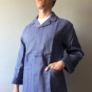 French Work Jacket / Bleu de travail / French Workwear / French Chore Coat / Swiss Work Jacket / Size M
