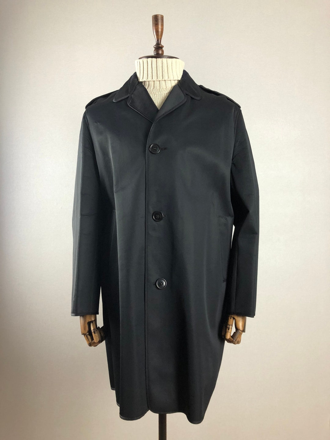 Mens Car Coat / Mens Trench Raincoat / Gannex Coat / Size L-XL / 1960s ...