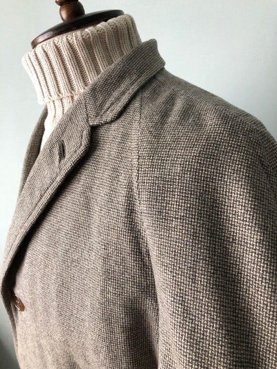 Mens Winter Coat / 70s Wool Coat / Grey Wool Coat… - image 3