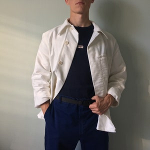 Französische Arbeitsjacke / Bleu de travail / Französische Arbeitskleidung / Französischer Choremantel / Deutsche Moleskinjacke / Größe L