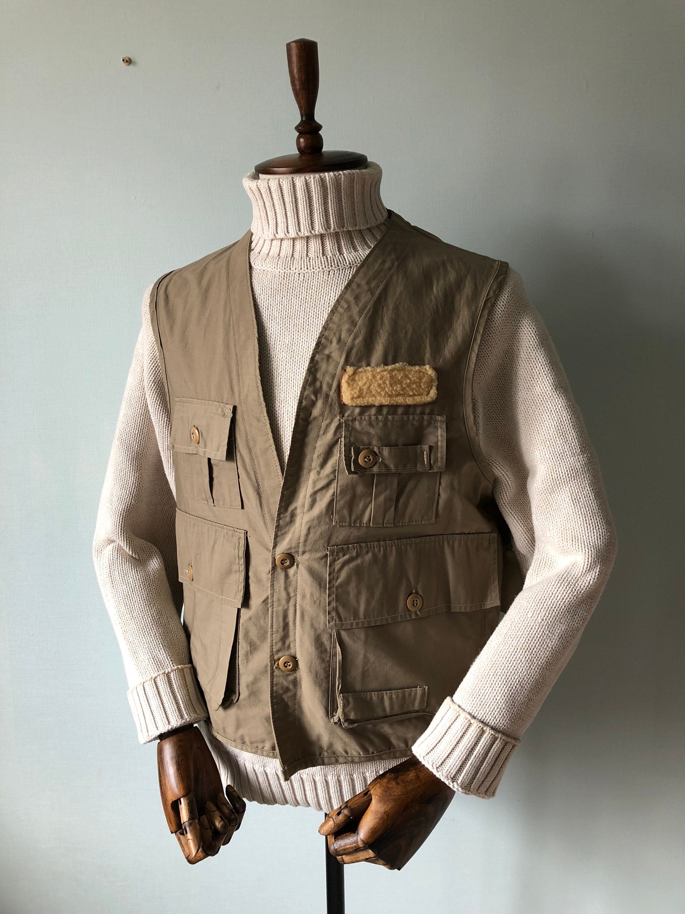 Gilet de pêche à la mouche vintage Herters/Hudson Bay moyen multi