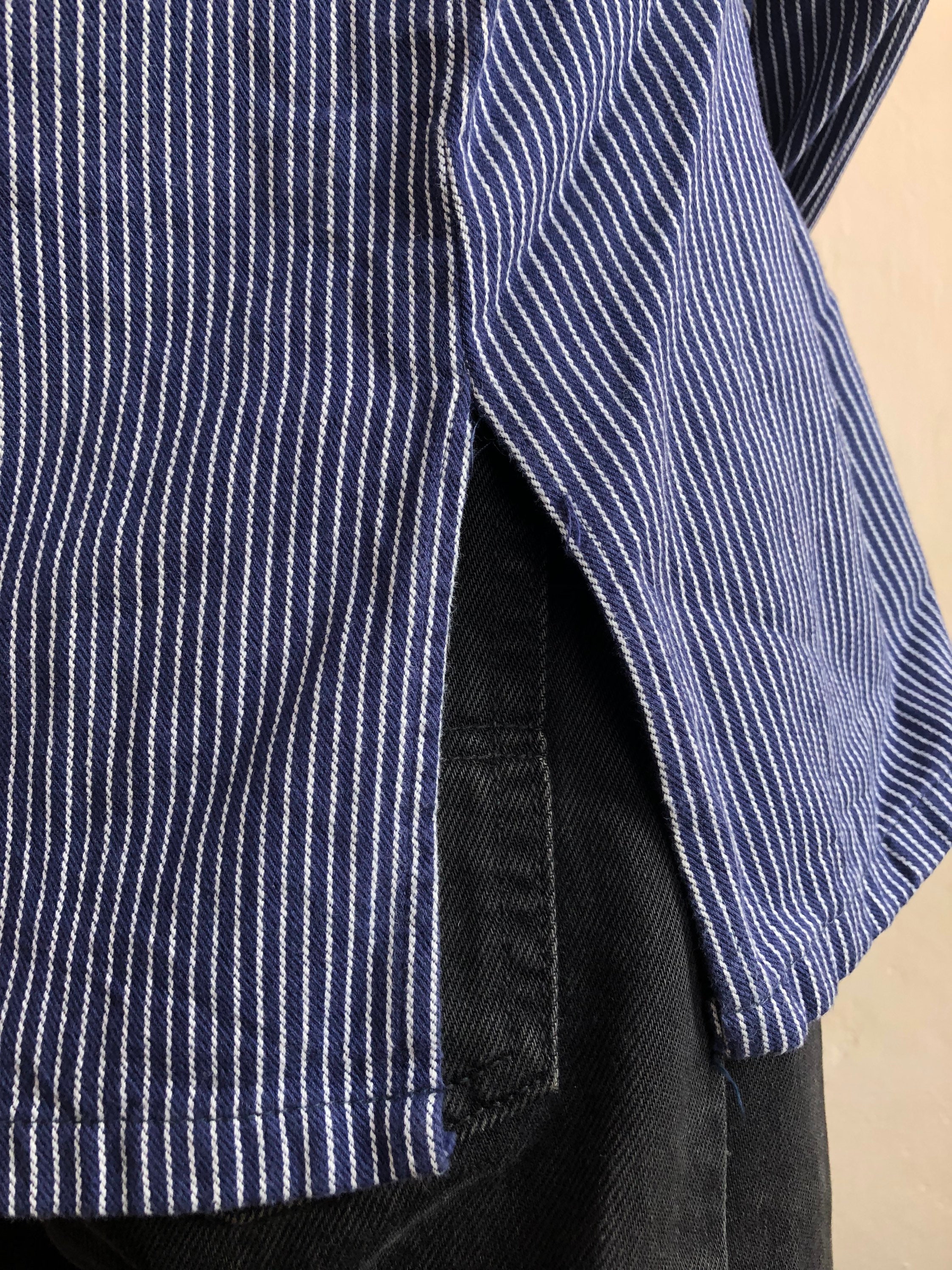 Veste Cycliste Vintage Lafont Paris - Bleu Travail - Taille M - Style Militaire - Occasion Très Bon état