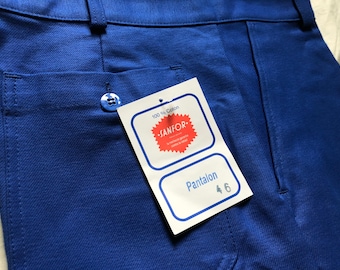 Workwear Pants / French Chore Pants / French Workwear / Bleu De Travail / Waist 45cm