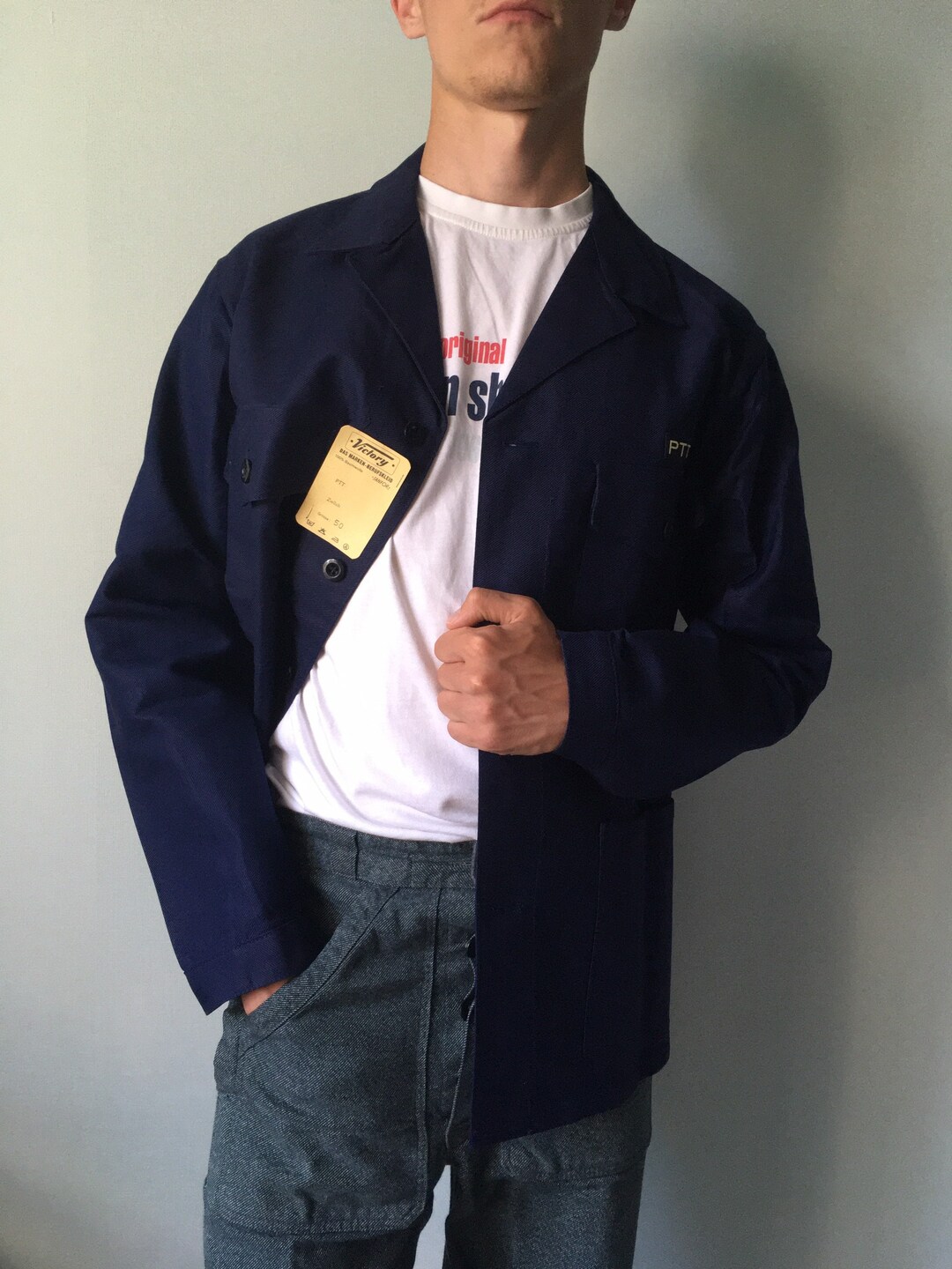 ジャケットその他 DIMITRI BLACK Heavy Cotton French Work Jacket Blue DBD1JK01B il_1080xN.2467198853_nl5b.jpg