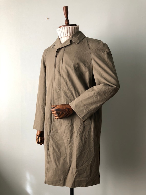 Long Trench Coat / Grey Trench Coat / 70s trench coat… - Gem