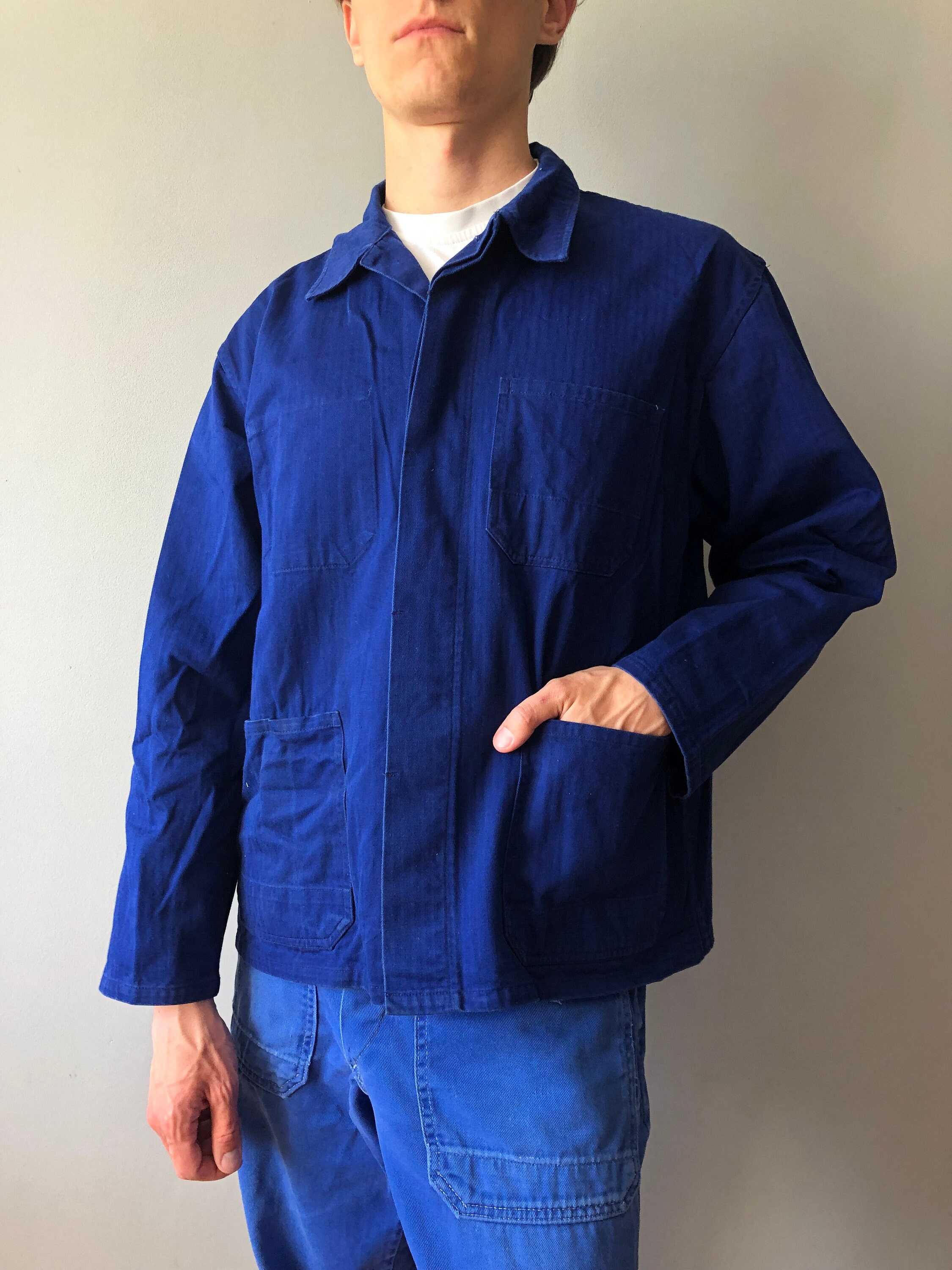 French Work Jacket / Bleu De Travail / French Workwear / - Etsy