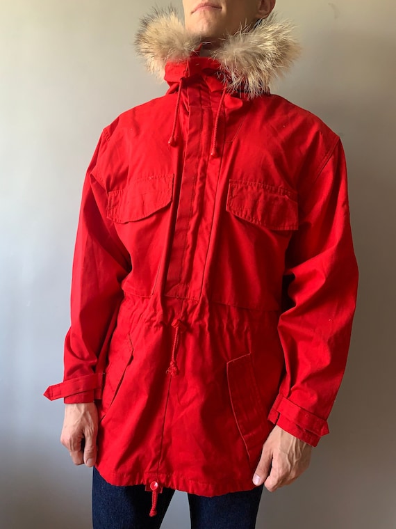Red Anorak Anorak Jacket Anorak NOREFJELL FJELL Anorak Red Parka Windproof Jacket Kandahar Jacket Size M Etsy