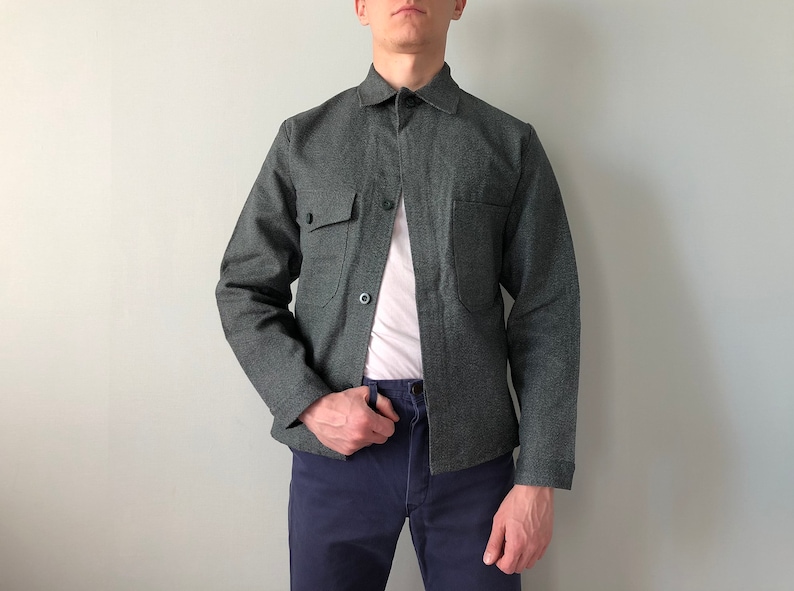 Vintage Swiss Work Jacket Size S-M Vintage Workwear Chore Jacket