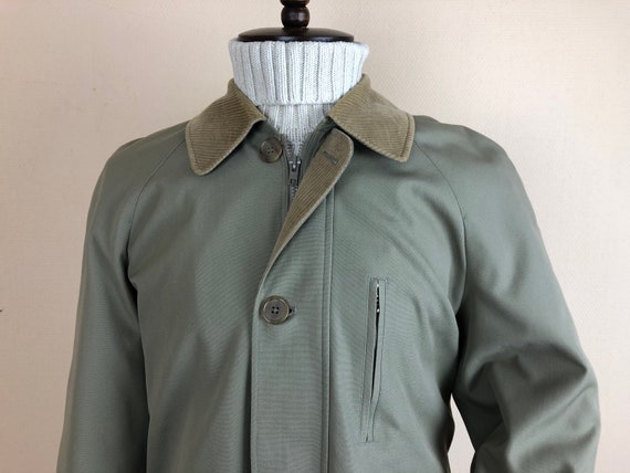 Mens Car Coat / Grey Trench Coat / Vintage Trench Coat / Short Wool Coat / Dunn and Co / Size L