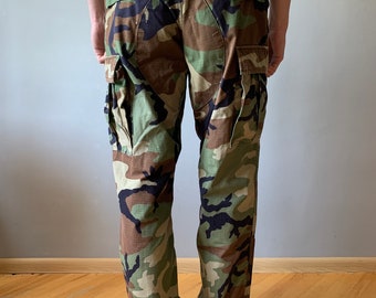 US Army Trousers / Woodland Camo Pants / Hot Weather Trousers