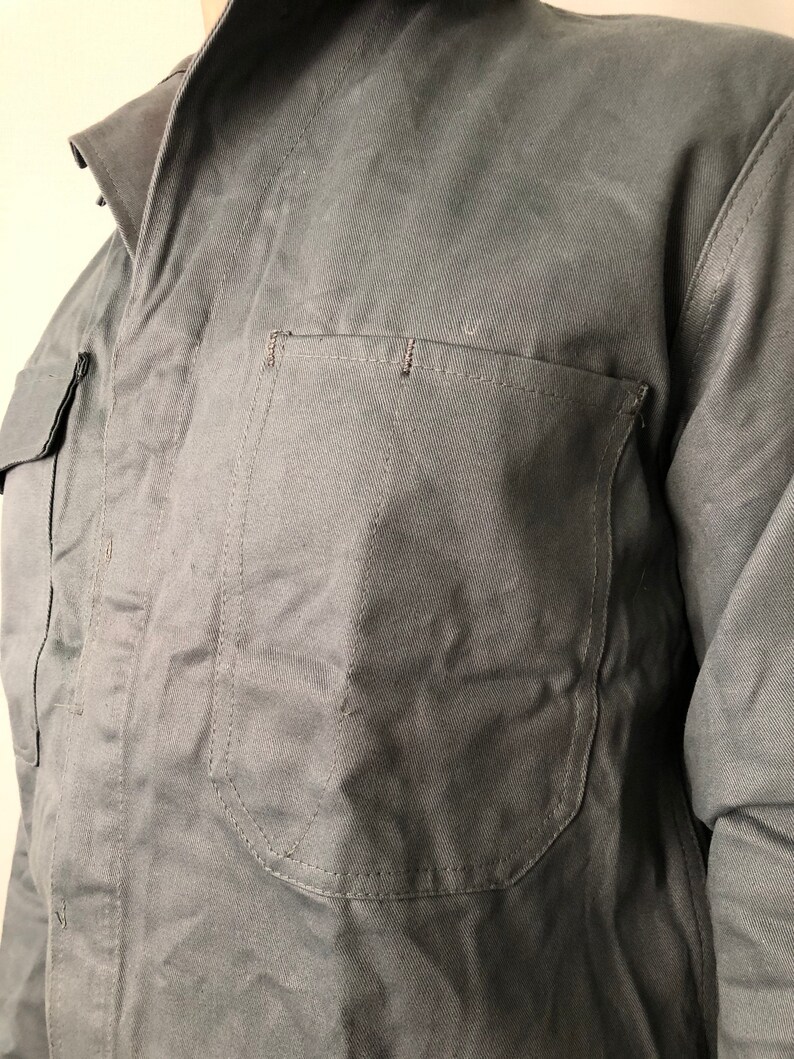 Vintage Swiss Work Jacket Size S Vintage Workwear Chore Jacket