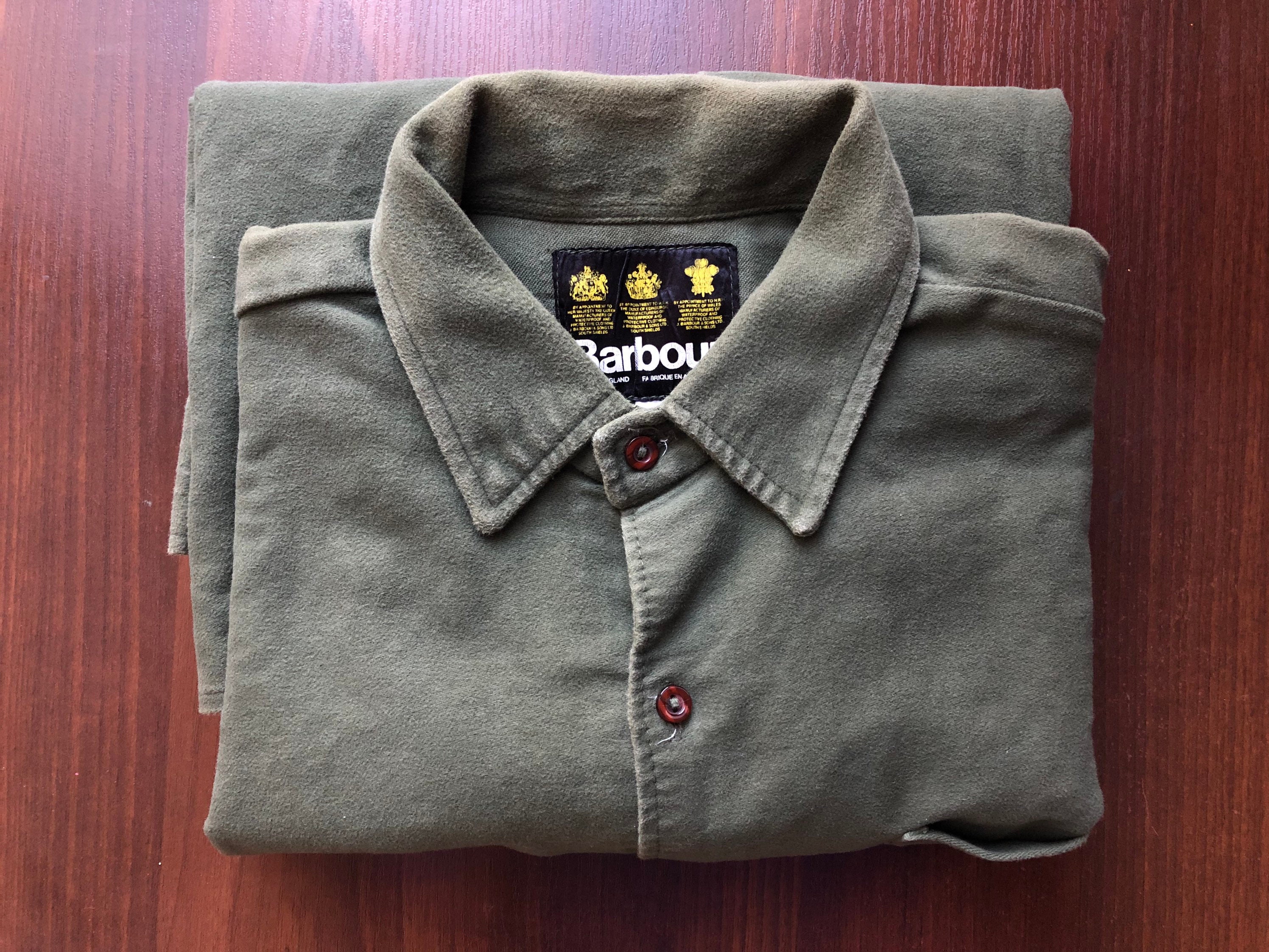 外箱不良宅配便送料無料 Vintage Barbour Moleskin shirt