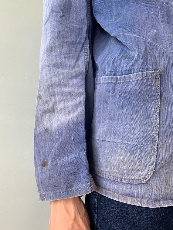 Pantalon De Travail Vintage Bleu French Workwear - Taille M - Neuf Avec Imperfections