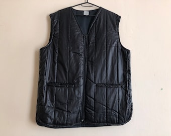 VTG Barbour メンズ ダスティオリーブグリーン キルティング ジレ