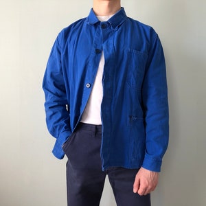 French Work Jacket / Bleu de travail / French Workwear / German Chore Coat / Swiss Work Jacket / Size L