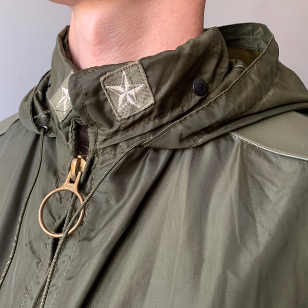 Chaqueta del ejército italiano / Impermeable del ejército / Chaqueta de lluvia del ejército / Chaqueta de campo del ejército / Años 90 / Talla M