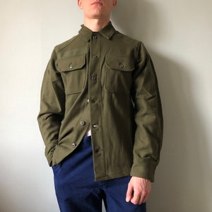 US Army Wool Shirt / OG107 / Vietnam War Era / Army Wool Shirt / OG-107 / Deadstock / Size S