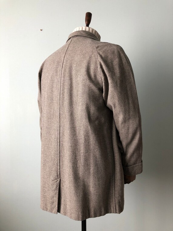 Mens Winter Coat / 70s Wool Coat / Grey Wool Coat… - image 7